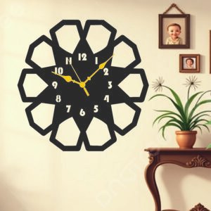 Geometric Floral Wall Clock